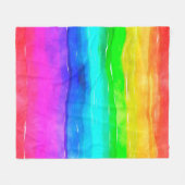 Watercolour watercolor paint wash フリースブランケット (正面(横))