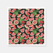 Watercolour Watermelon Napkins – Summer Party