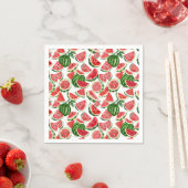 Watercolour Watermelon Napkins – Summer Party スタンダードカクテルナプキン (インサイチュ)