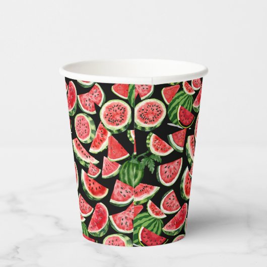 Watercolour Watermelon Paper Cups – Summer Party 紙コップ (右)