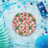 Watercolour Watermelon Paper Plates – Summer Party ペーパープレート (パーティー)