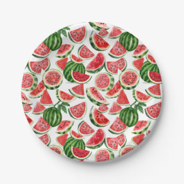 Watercolour Watermelon Paper Plates – Summer Party ペーパープレート