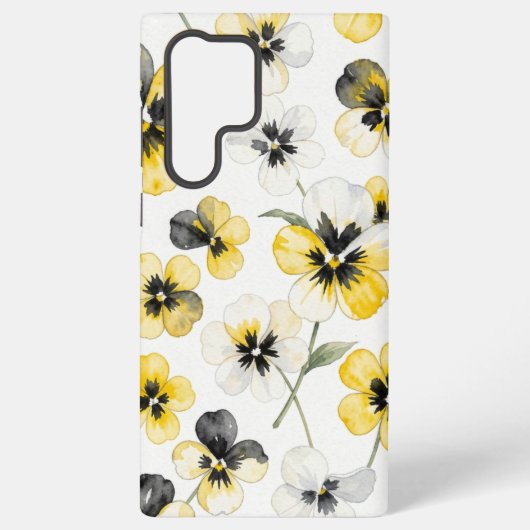 Watercolour Yellow Floral  Samsung Galaxyケース (裏面)
