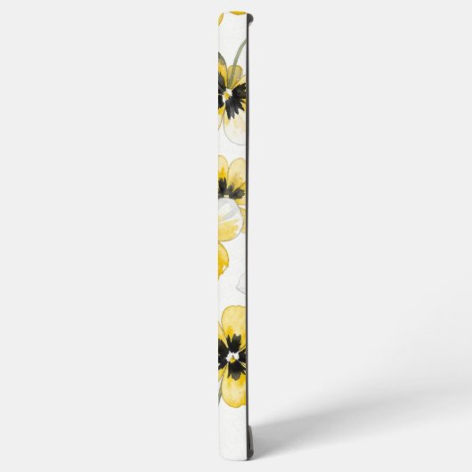 Watercolour Yellow Floral Samsung Galaxyケース (左側面)