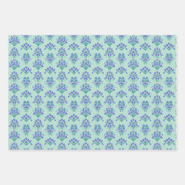 Watercoloured Purple Tulips ラッピングペーパーシート