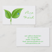 Waterdropの名刺が付いている葉 名刺 (正面/裏面)