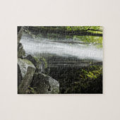 Waterfal、雨林で、ドミニカのエメラルドのプール ジグソーパズル (横)