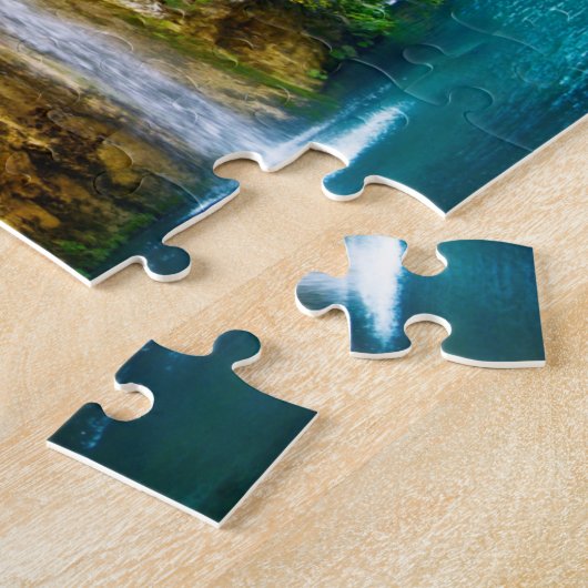 waterfall湖の景色のジグソーパズル ジグソーパズル (側面)