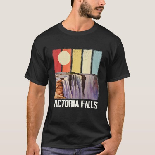 Waterfall Africa Victoria Falls Souvenir Zimbabwe  Tシャツ (正面)