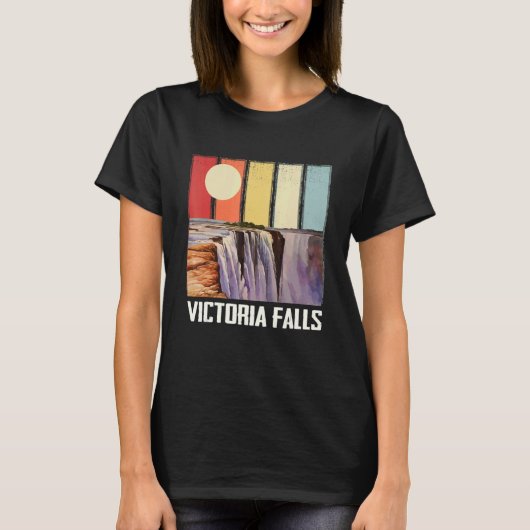 Waterfall Africa Victoria Falls Souvenir Zimbabwe  Tシャツ (正面)