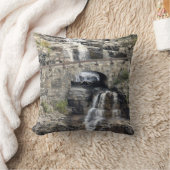Waterfall At Glacier National Park クッション (ブランケット)