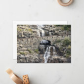 Waterfall at Glacier National Park ノートカード (正面/裏面インサイチュ)