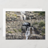 Waterfall at Glacier National Park ノートカード (正面/裏面)