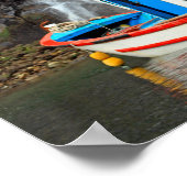 Waterfall & Boat, Chile ポスター (角)