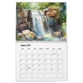 Waterfall Calendar  カレンダー (1月 2027)
