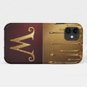 ✨ Waterfall Glitter W Monogram Dripping Luxe Case-Mate iPhoneケース (裏面(横))