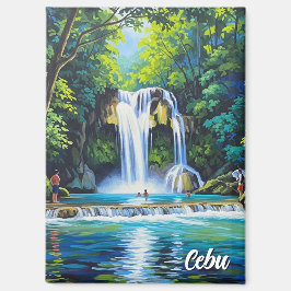 Waterfall in Cebu Philippines Vintage  マグネット