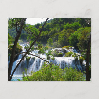 Waterfall in Krka National Park – クロアチアのポストカード ポストカード