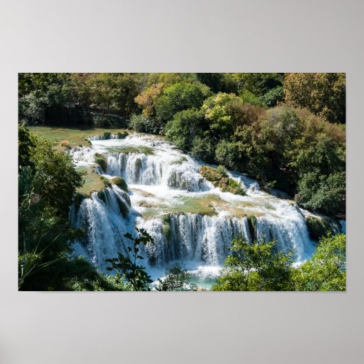 Waterfall in Krka National Park - Dalmatia,Croatia ポスター (正面)
