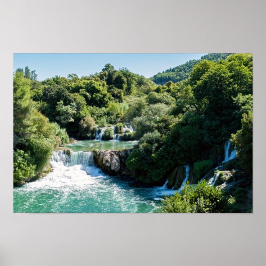 Waterfall in Krka National Park - Dalmatia,Croatia ポスター (正面)