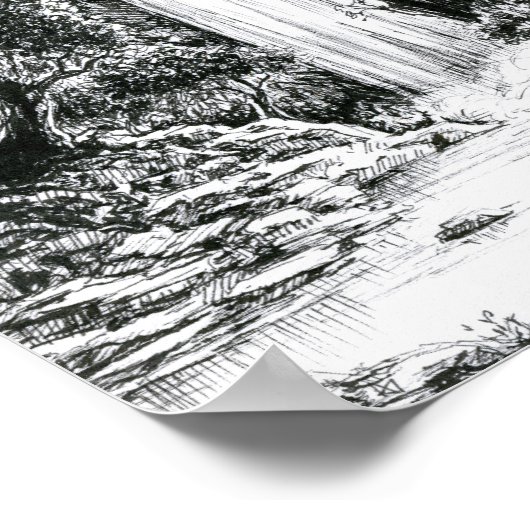 Waterfall in the Woods ポスター (角)