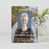 Waterfall Landscape  Celebration  Life Service 招待状 (スタンド正面)