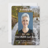 Waterfall Landscape  Celebration  Life Service 招待状 (正面)