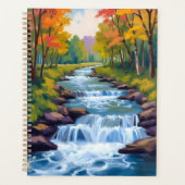 Waterfall Nature Landscape Painting プランナー手帳 (正面)