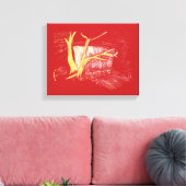 Waterfall on Vermilion Canvas Print キャンバスプリント (インサイチュ (リビング))