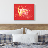 Waterfall on Vermilion Canvas Print キャンバスプリント (インサイチュ (寝室))