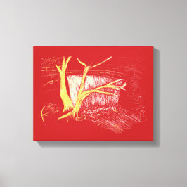 Waterfall on Vermilion Canvas Print キャンバスプリント