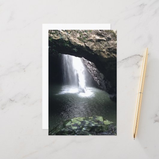 Waterfall Photograph Scrapbook Paper (正面/裏面インサイチュ)