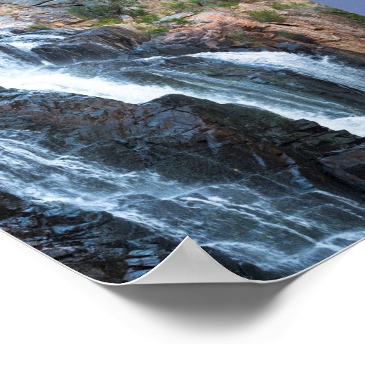 Waterfall scenic view abstract image Australia ポスター (角)