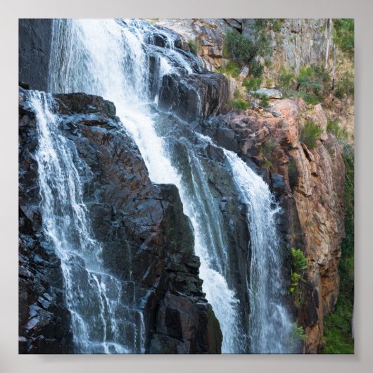 Waterfall scenic view abstract image Australia ポスター (正面)