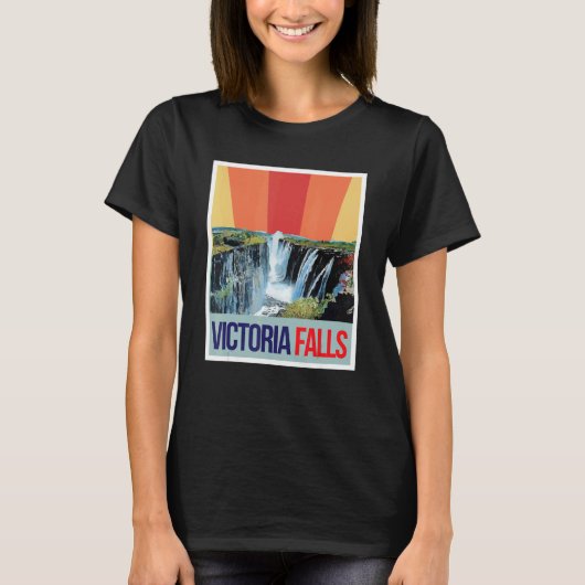 Waterfall Souvenir Africa Victoria Falls Zimbabwe  Tシャツ (正面)