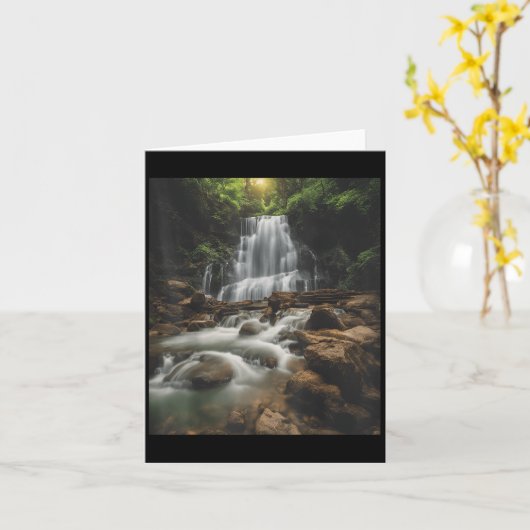 Waterfall Style Life_ Pastel Falls And Nature Call カード (黄色い花)