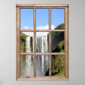 Waterfall View from a Window ポスター (正面)