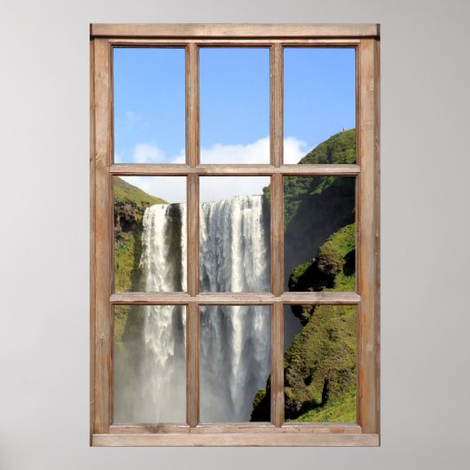 Waterfall View from a Window ポスター (正面)