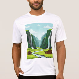 Waterfall view tシャツ