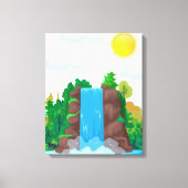 Waterfall Wall Art キャンバスプリント (正面)