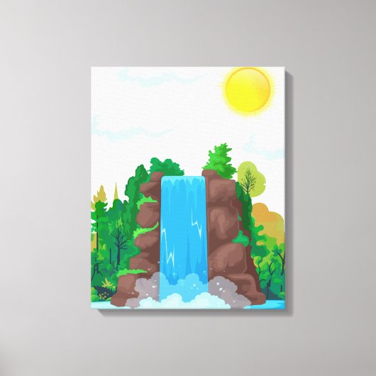 Waterfall Wall Art キャンバスプリント (正面)