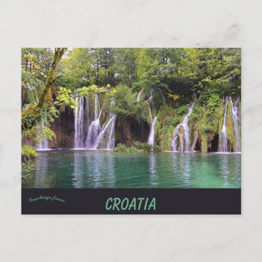 Waterfalls at Plitvice Lakes National Park Croatia ポストカード (正面)