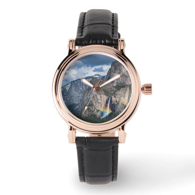 Waterfalls | Bridal Veil Falls Yosemite California 腕時計 (正面)