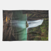 Waterfalls | Erawan Waterfall, Thailand キッチンタオル (横)