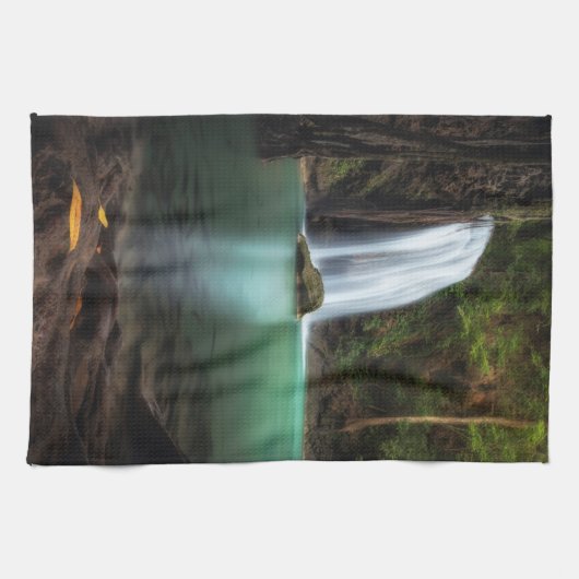 Waterfalls | Erawan Waterfall, Thailand キッチンタオル (横)