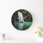 Waterfalls | Erawan Waterfall, Thailand ラージ壁時計 (ホーム)