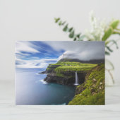 Waterfalls | Faroe Islands, Denmark サンキューカード (スタンド正面)