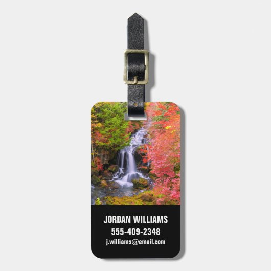 Waterfalls | Faucet Waterfalls Nikko Japan Fall ラゲッジタグ (正面縦)