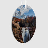 Waterfalls | Fitz Roy Mountain, Argentina オーナメント (正面)
