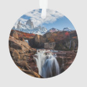 Waterfalls | Fitz Roy Mountain, Argentina オーナメント (裏面)